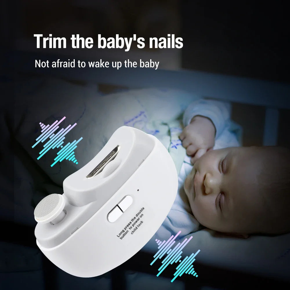 Rechargeable Electric Nail Trimmer with Light – For Baby & Adult