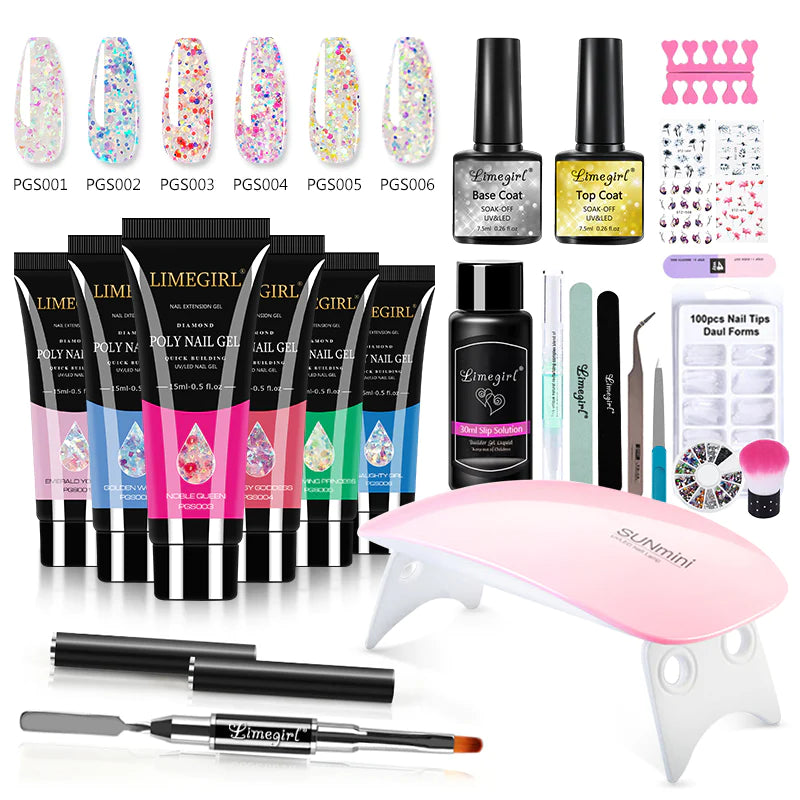 All-in-One Nail Kit: Lamp, Drill, Gel, Polish & Tools for Nail Art