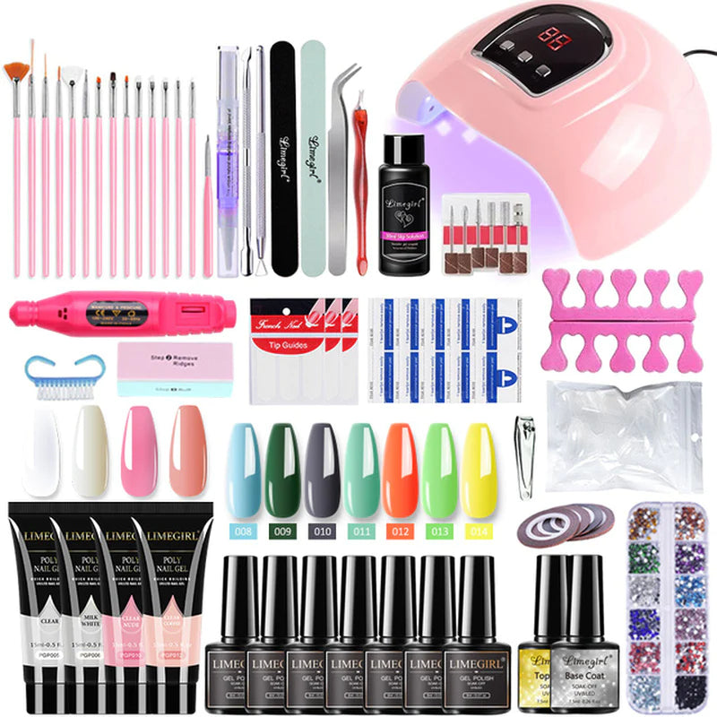 All-in-One Nail Kit: Lamp, Drill, Gel, Polish & Tools for Nail Art