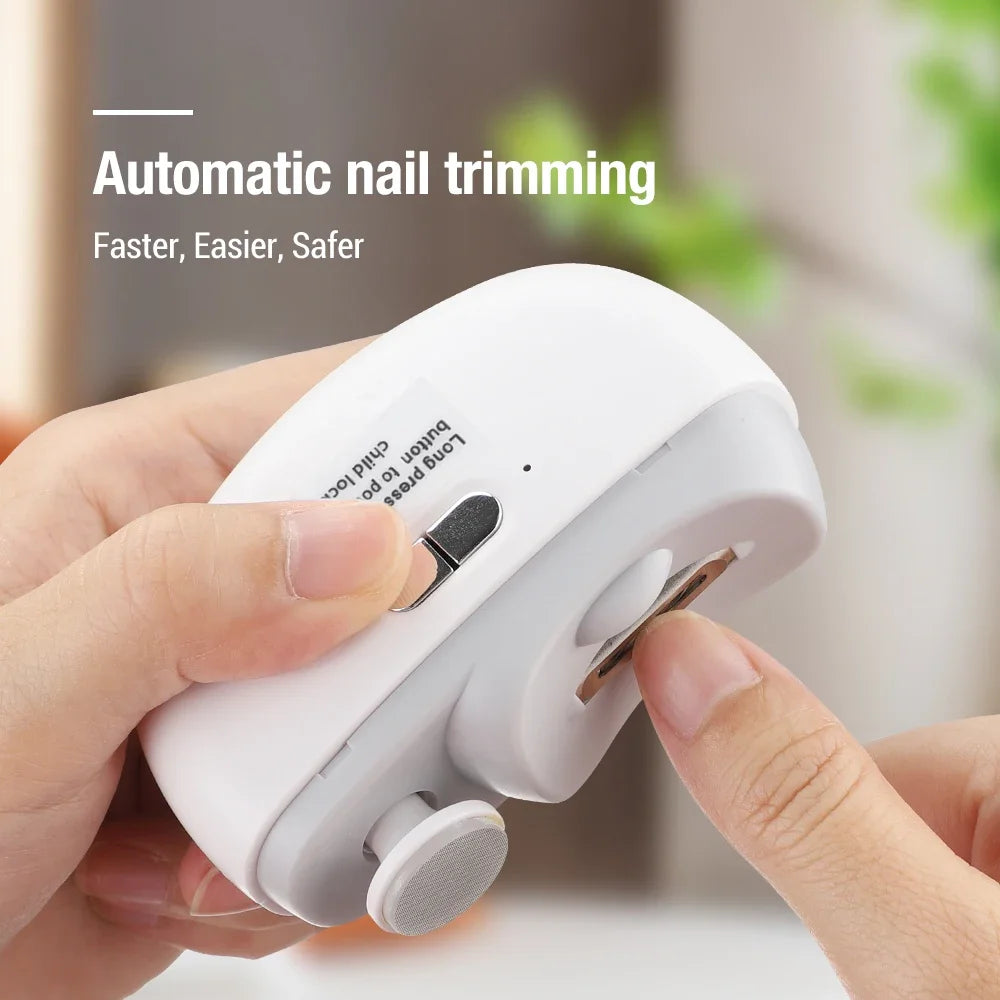 Rechargeable Electric Nail Trimmer with Light – For Baby & Adult