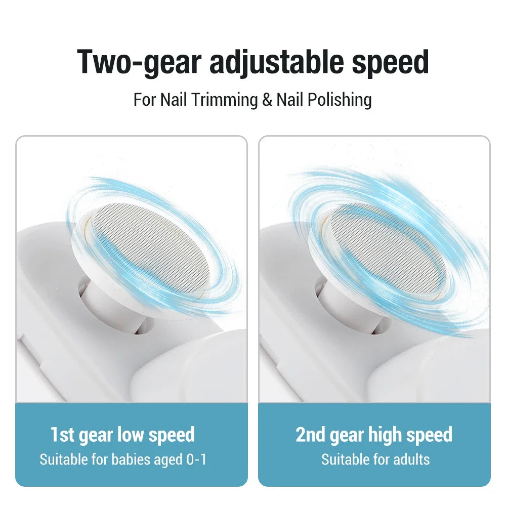 Rechargeable Electric Nail Trimmer with Light – For Baby & Adult