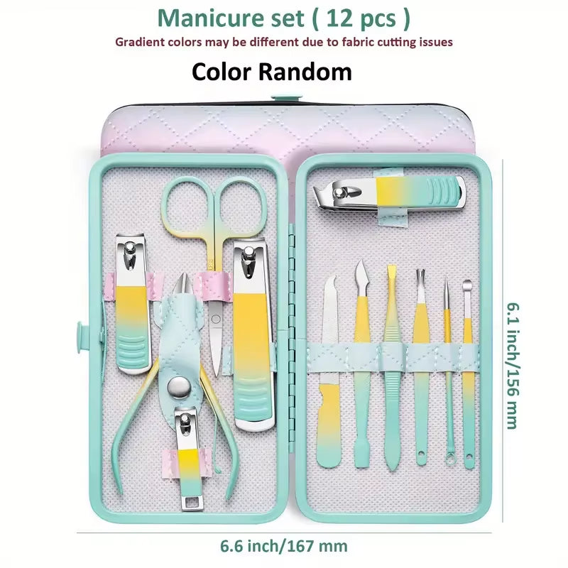 18-Piece Stainless Steel Manicure & Pedicure Kit