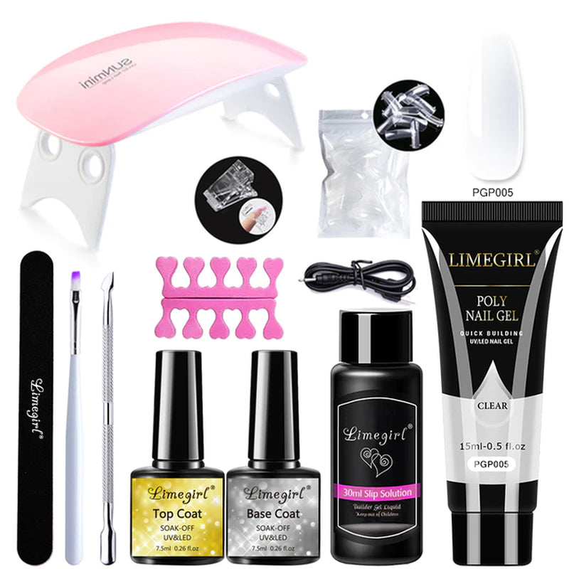 All-in-One Nail Kit: Lamp, Drill, Gel, Polish & Tools for Nail Art