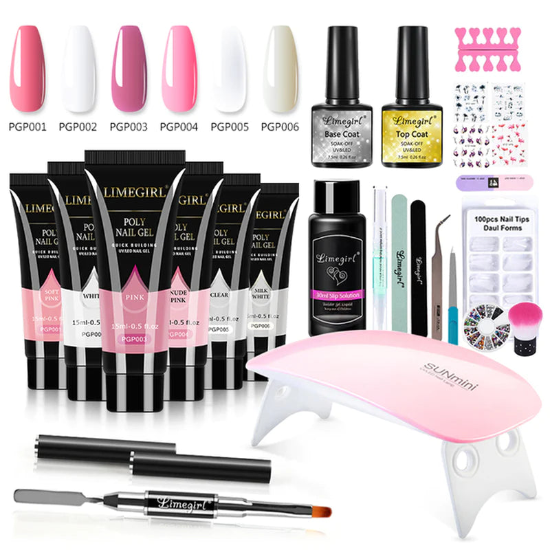 All-in-One Nail Kit: Lamp, Drill, Gel, Polish & Tools for Nail Art